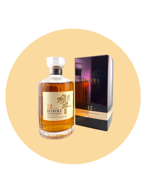 Hibiki 12 Year Old Blended Japanese Whisky, a true masterpiece crafted by the renowned House of Suntory