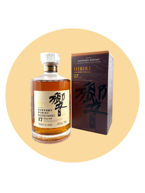 Hibiki 17 Year Old Japanese Whisky, malt and grain whiskies from Suntory's distilleries