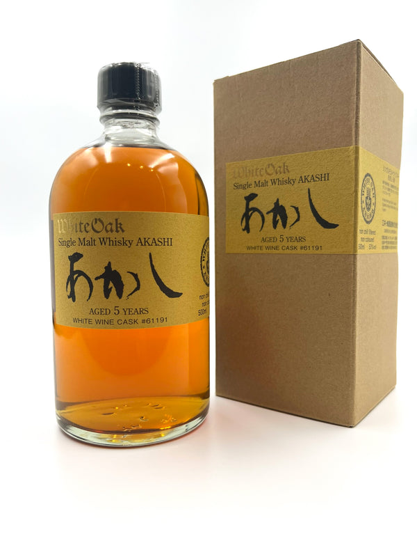 White Oak Single Malt Whisky Akashi Aged 5 Year White Wine Case 61191 Japanese Whisky