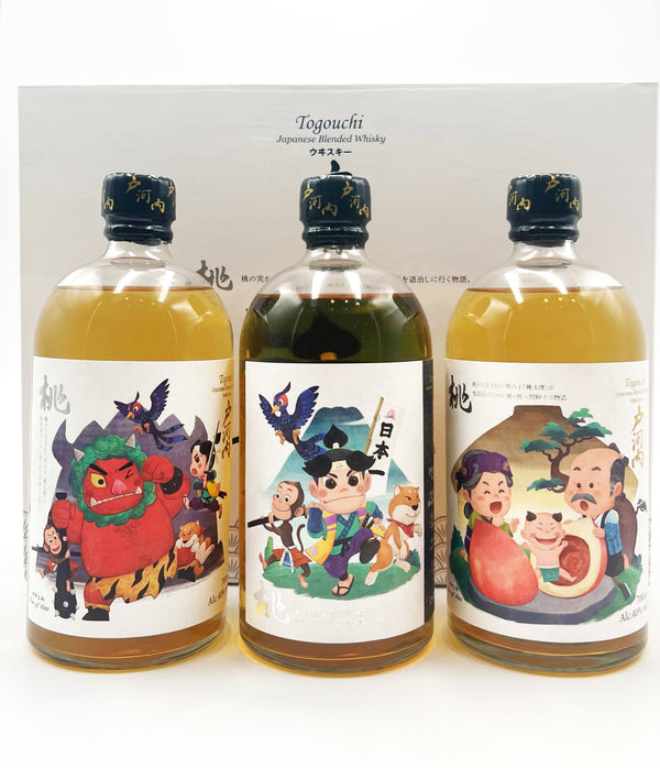 Togouchi “Momotarō” Special Limited Edition Set with Single Cask Japanese Blended Whisky