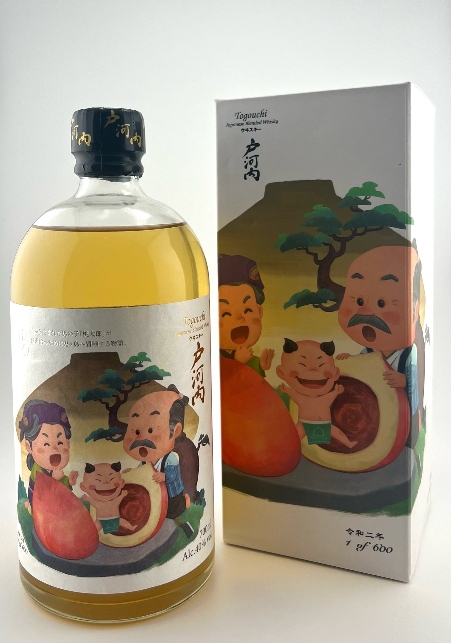 Togouchi 桃太郎 ウイスキー 700ml ギフトボックス入り 3本セット Togouchi “Momotarō” Special Limited Edition Set with Single
