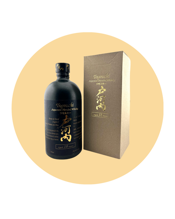 Togouchi 18 Years Old Japanese Whisky aged in oak barrels with intense woody and cereal notes