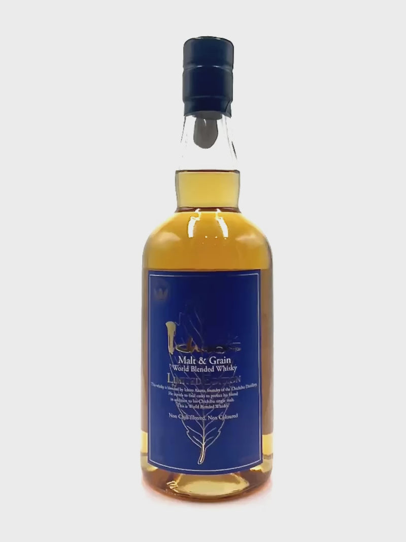 Ichiro’s Malt & Grain World Blended Whisky Limited Edition is a rare and exquisite blend crafted by Ichiro Akuto featuring the finest whiskies from Chichibu and premium selections from America, Canada, Scotland, and Ireland, each aged for a minimum of 10 years. Video